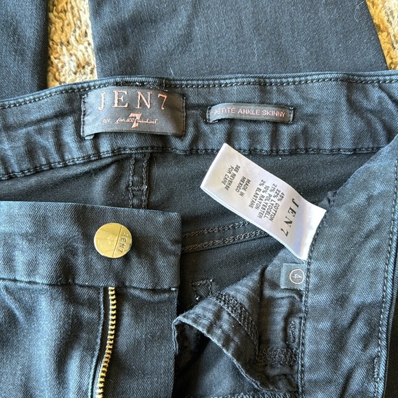 Jen7 7 For All Mankind Women’s 4 Petite‎ Ankle Skinny Black Jeans - Picture 7 of 11